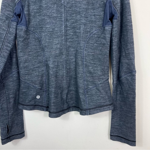Lululemon Forme Jacket Reversible Slub Denim Inkwell/ Inkwell Sz 8 - Picture 10 of 11